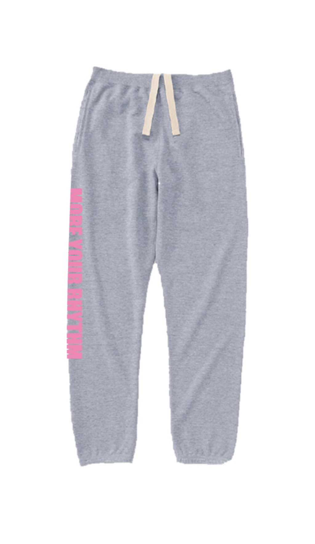 Regular Weight Sweatpants Side Logo (Gray x Pink) [Matching Set Available]