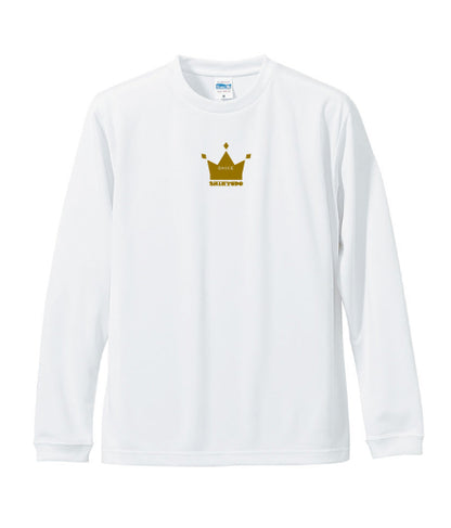 ミニ王冠ドライ長袖Tシャツ（ホワイト）