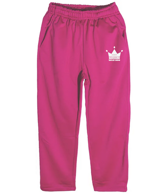 ストレートパンツ　王冠（ピンク）