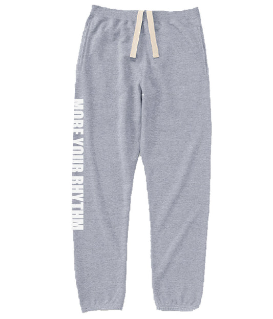 レギュラーウェイトスウェットパンツ　サイドロゴ（グレー×ホワイト）