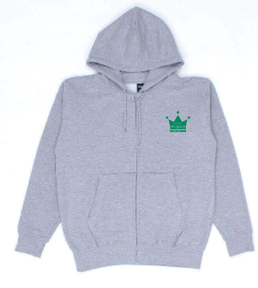 レギュラージップパーカー（グレー×グリーン）【セットアップ可能】